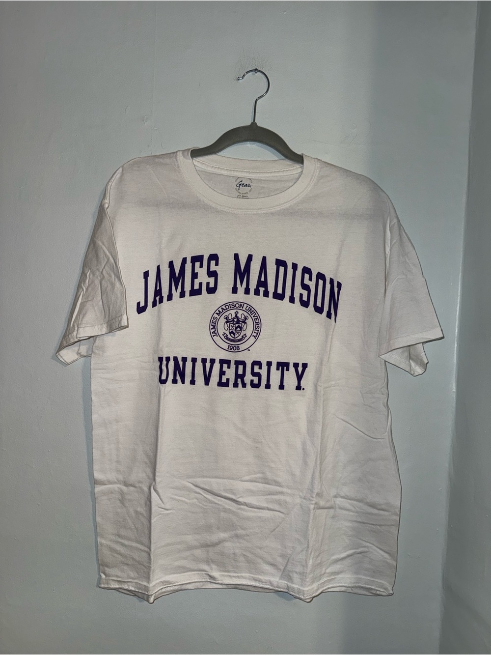 James Madison University White Crewneck T-Shirt